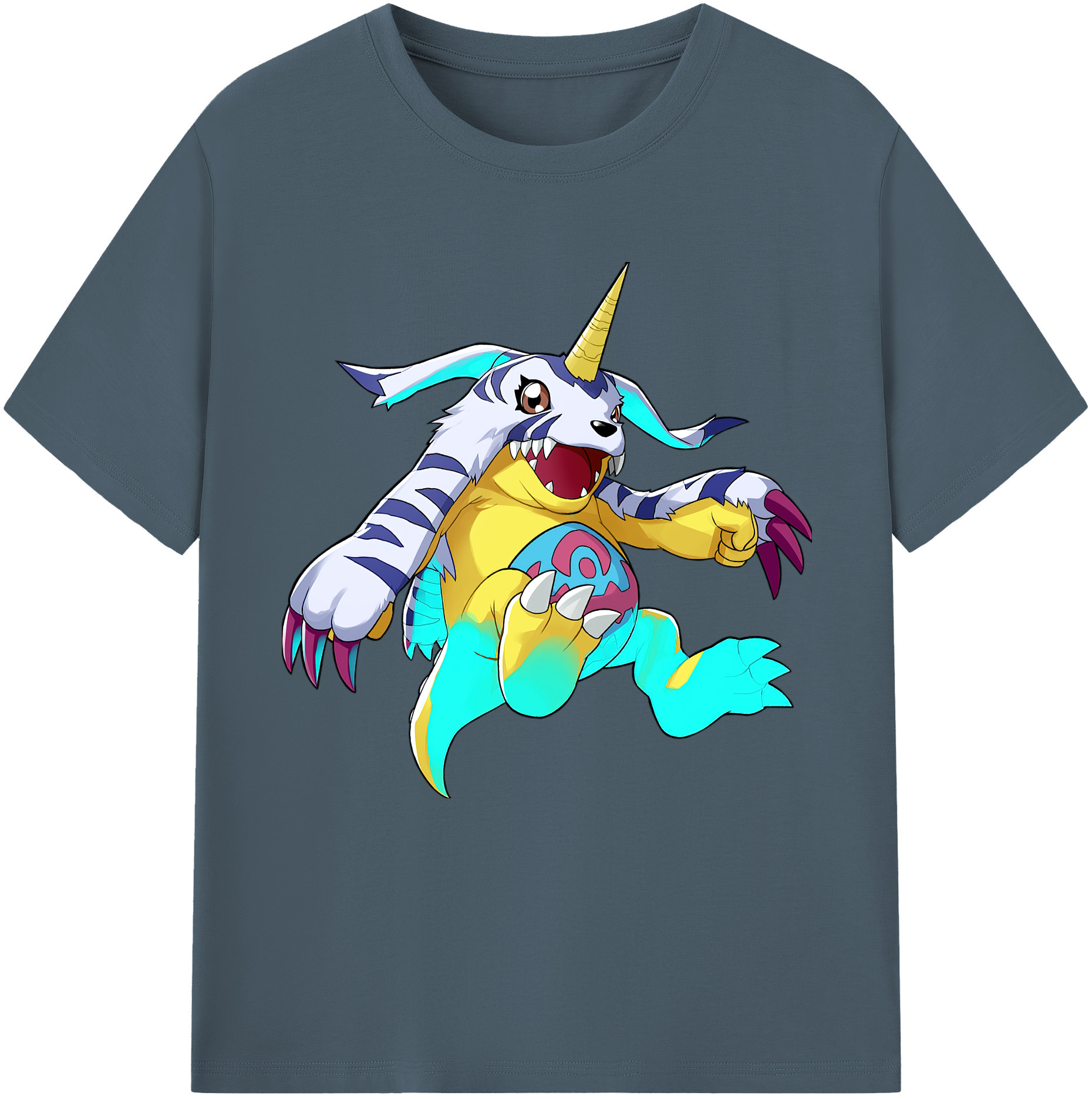 （画像用） Digimon デジタルモンスター/デジモン 綿100％半袖Tシャツ（フロントプリント）
